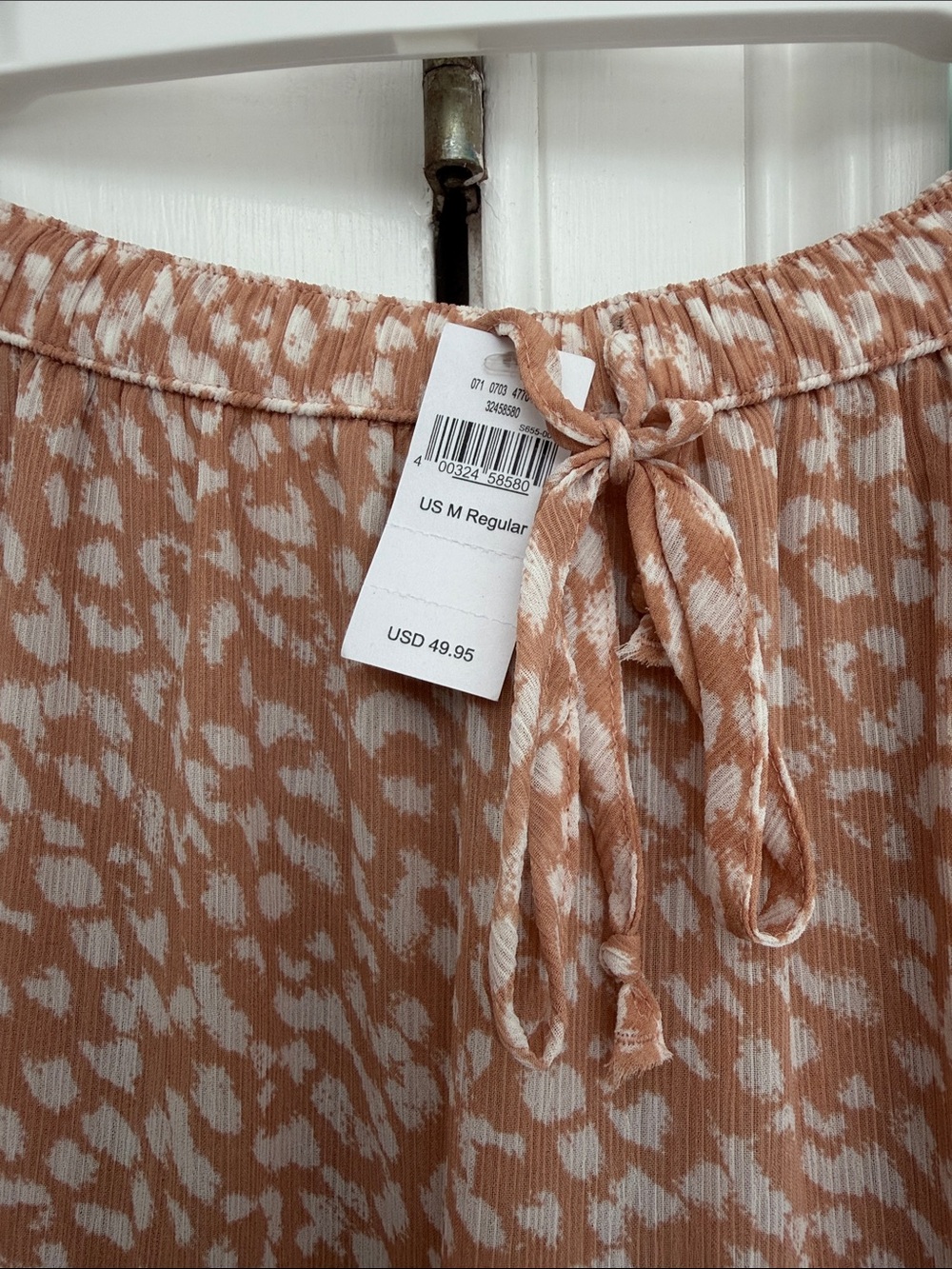 American Eagle Outfitters Peach Printed Tiered Maxi Skirt - Picture 5 of 5